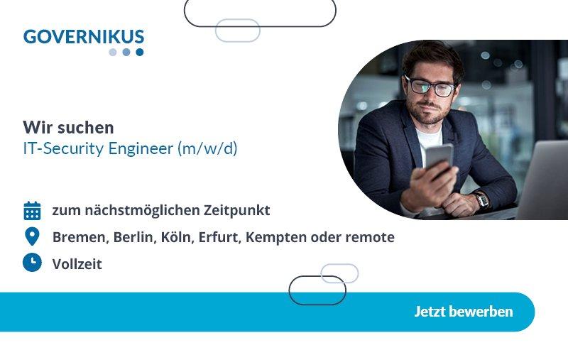 IT-Security Engineer (m/w/d) (Vollzeit | Bremen / Telearbeit)