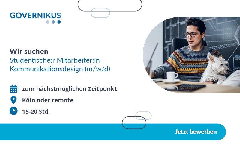 Studentische:r Mitarbeiter:in  (m/w/d) Kommunikationsdesign (Studentenjob | Köln / Telearbeit)