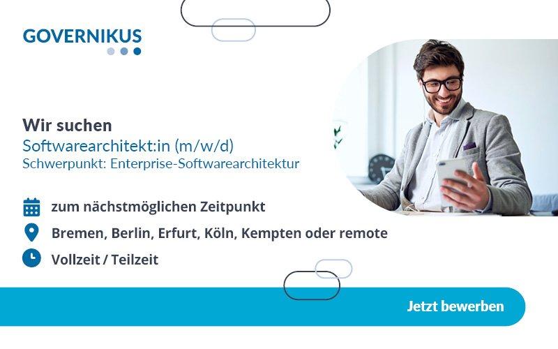 Softwarearchitekt:in Schwerpunkt Enterprise-Softwarearchitektur (m/w/d) (Vollzeit | Bremen / Telearbeit)